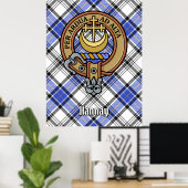 Clan Hannay Crest over Tartan Poster (Thuiskantoor)