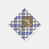 Clan Hannay Crest over Tartan Servet (Hoek)