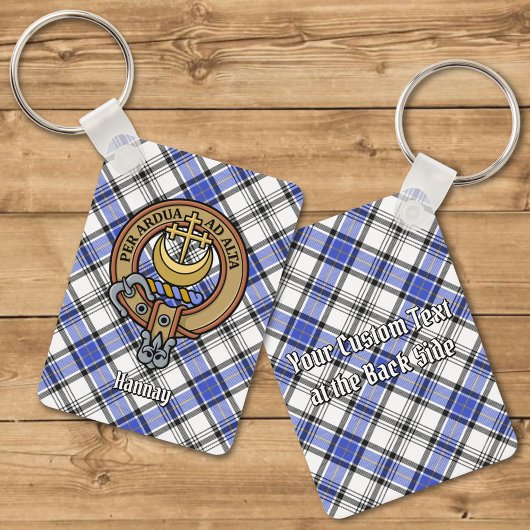 Clan Hannay Crest over Tartan Sleutelhanger