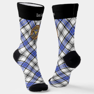 Clan Hannay Crest over Tartan Sokken