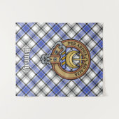Clan Hannay Crest over Tartan Wandkleed (Voorkant (horizontaal))