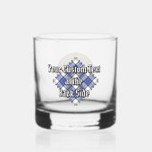 Clan Hannay Crest over Tartan Whisky Glas (Achterkant)