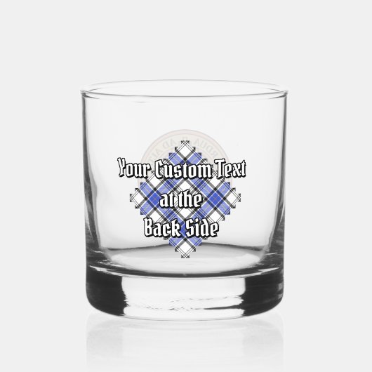 Clan Hannay Crest over Tartan Whisky Glas (Achterkant)