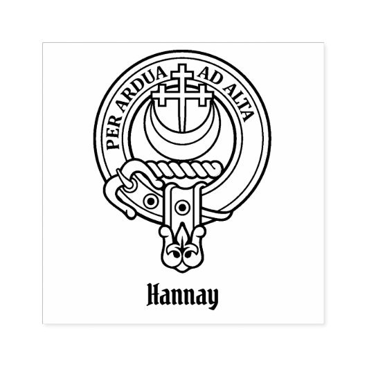 Clan Hannay Crest Rubber Stamp Rubberstempel (Afrduk)