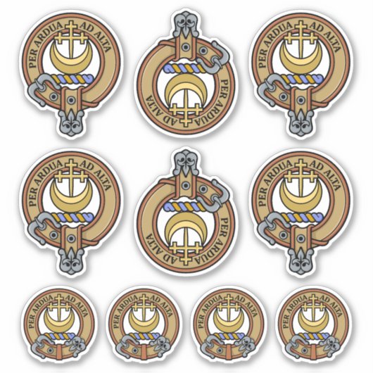 Clan Hannay Crest Sticker Set (Voorkant)