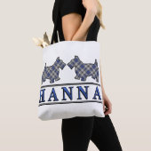 Clan Hannay Scottie Dogs Tartan Plaid Tote Bag (Dichtbij)