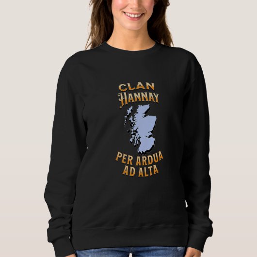 Clan Hannay Scottish Motto Crest Trui (Voorkant)