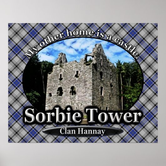 Clan Hannay Sorbie Tower Castle Scotland Poster (Voorkant)
