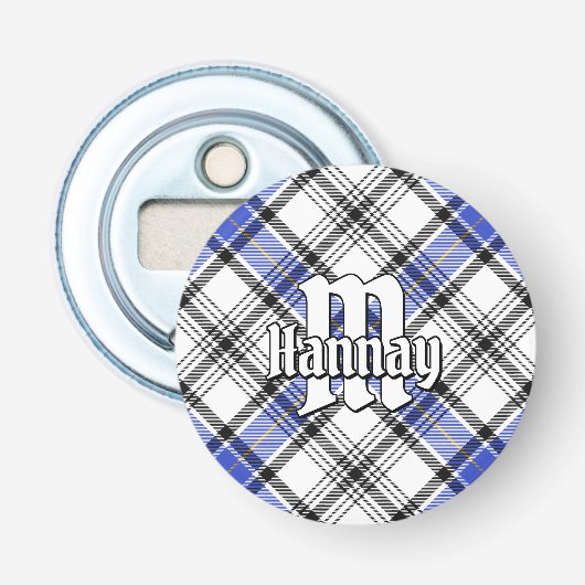Clan Hannay Tartan Button Flesopener (Voorkant)