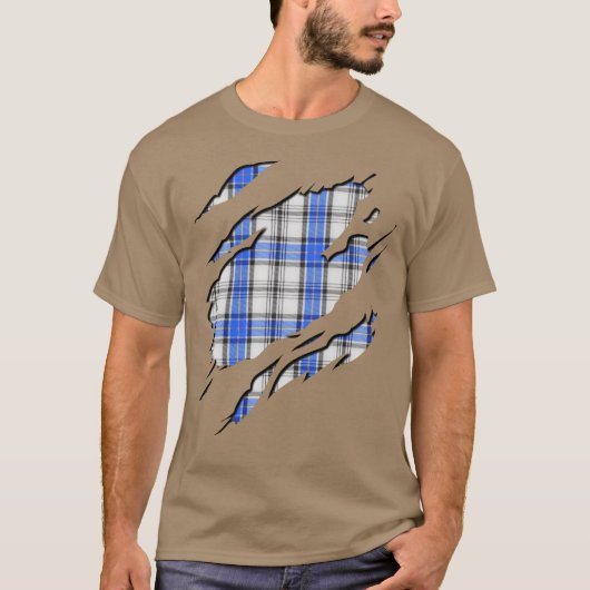 Clan Hannay Tartan Effecten T-shirt (Voorkant)