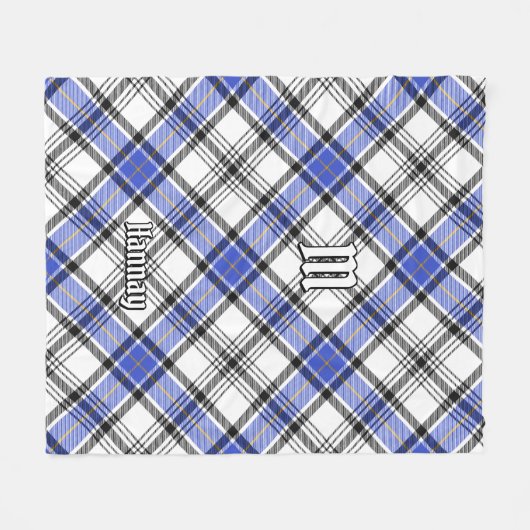 Clan Hannay Tartan Fleece Deken (Voorkant (Horizontaal))