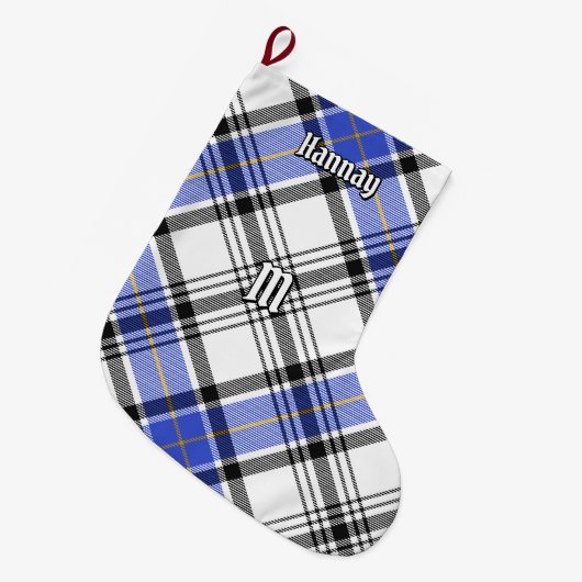 Clan Hannay Tartan Grote Kerstsok (Voorkant (Hangend))