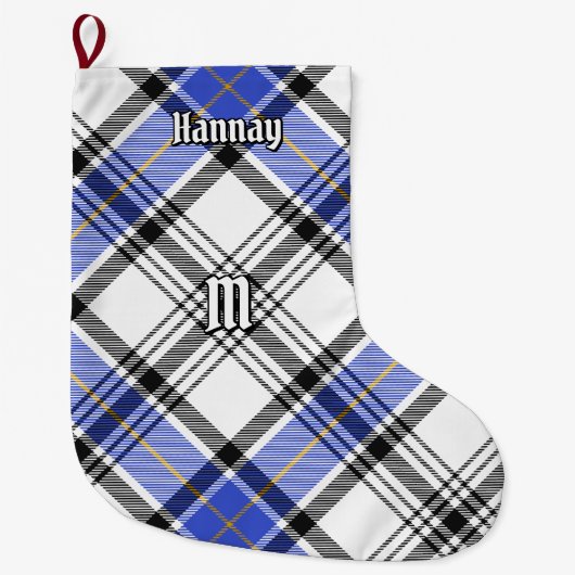 Clan Hannay Tartan Grote Kerstsok (Voorkant)