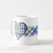 Clan Hannay Tartan Heart Koffiemok (Voorkant links)