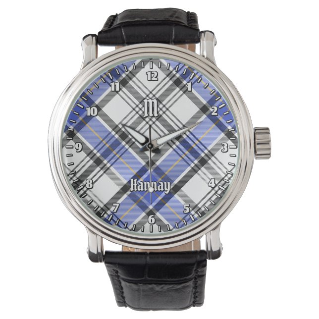 Clan Hannay Tartan Horloge (Voorkant)
