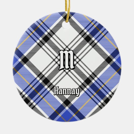 Clan Hannay Tartan Keramisch Ornament (Voorkant)