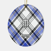 Clan Hannay Tartan Keramisch Ornament (Links)