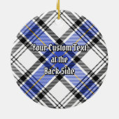 Clan Hannay Tartan Keramisch Ornament (Achterkant)
