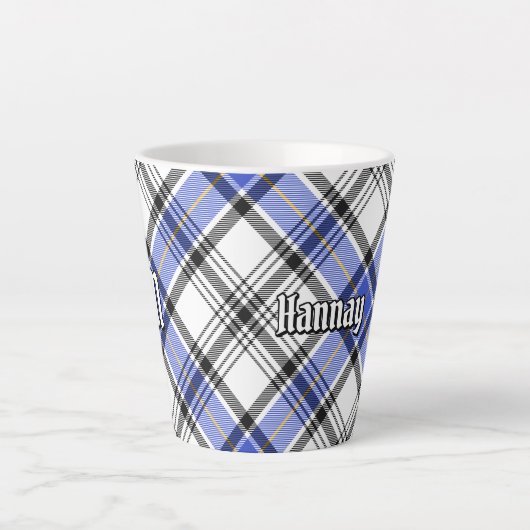 Clan Hannay Tartan Latte Mok (Voorkant)