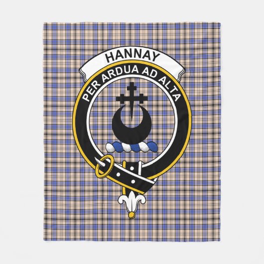 Clan Hannay Tartan Pset Fleece Deken (Voorkant)