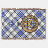 Clan Hannay Wapen over Tartan Deken (Voorkant)
