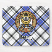 Clan Hannay Wapen over Tartan Muismat (Voorkant)
