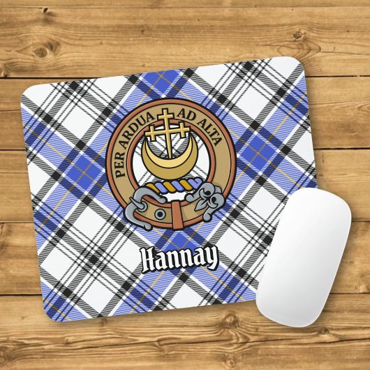 Clan Hannay Wapen over Tartan Muismat