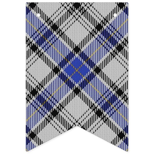 Clan Hannay White en Blue Tartan Vlaggetjes (Tweede vlag)