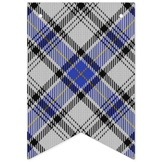 Clan Hannay White en Blue Tartan Vlaggetjes (Eerste vlag)