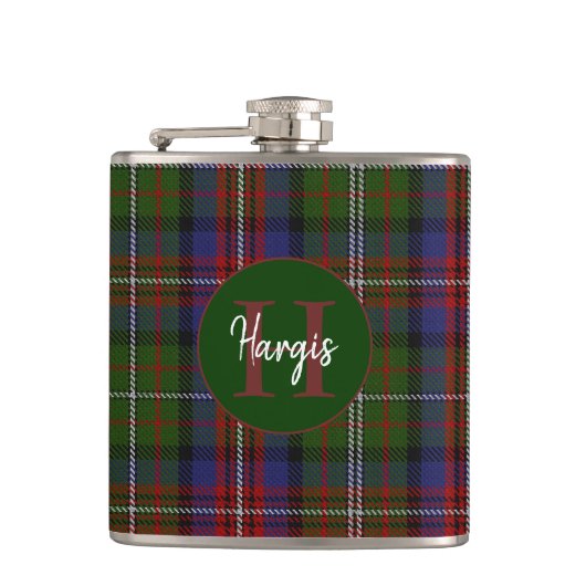 Clan Hargis Monogrammed Heupfles (Voorkant)
