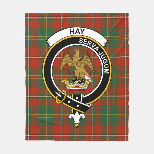 Clan Hay Ancient Tartan Pset Fleece Deken (Voorkant)