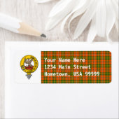 Clan Hay Ancient Tartan retour adres label (Insitu)