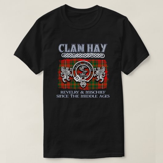 Clan Hay crest Schotse clans Schotse achternaam T-shirt (Design voorkant)
