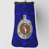 Clan Hay Crest & Tartan op distel Golfheadcover (Draai 90)