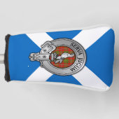 Clan Hay Crest & Tartan op Saltire Golfheadcover (Voorkant)