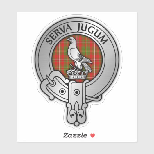 Clan Hay Crest & Tartan Sticker (Vel)