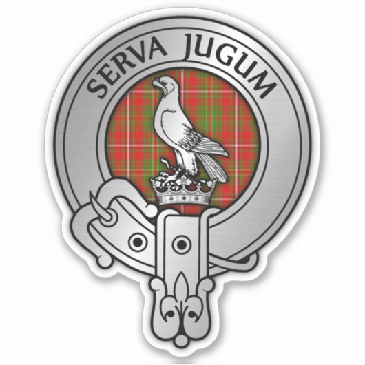 Clan Hay Crest & Tartan Sticker (Voorkant)