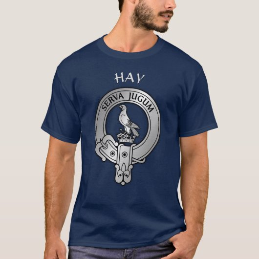 Clan Hay Crest & Tartan T-shirt (Voorkant)