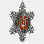 Clan Hay Crest & Tartan Tin Sneeuwvlok Ornament (Links)