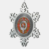 Clan Hay Crest & Tartan Tin Sneeuwvlok Ornament (Rechts)