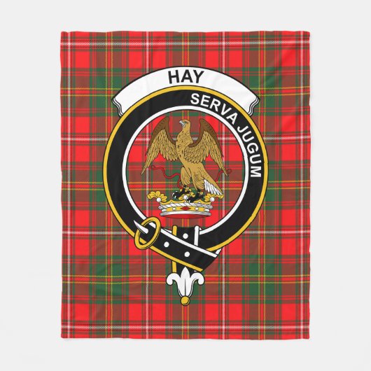 Clan Hay Modern Tartan Plaid Fleece Deken (Voorkant)