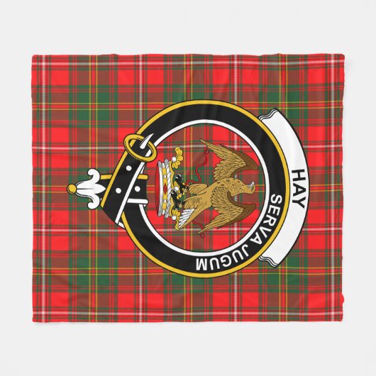 Clan Hay Modern Tartan Plaid Fleece Deken (Voorkant (Horizontaal))