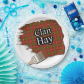 Clan Hay Scottish Tartan Paint Brush Papieren Bordje (Feest)