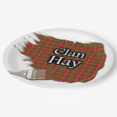Clan Hay Scottish Tartan Paint Brush Papieren Bordje (Gekanteld)