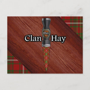 Clan Hay Tartan Sgian Dubh Blade Briefkaart