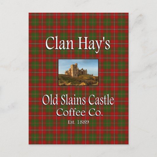 Clan Hay's Old Slains Castle Coffee Co. Briefkaart (Voorkant)
