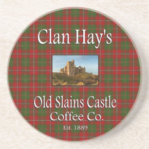 Clan Hay's Old Slains Castle Coffee Co. Onderzette Zandsteen Onderzetter