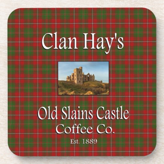 Clan Hay's Old Slains Castle Coffee Co. Onderzetter (Voorkant)