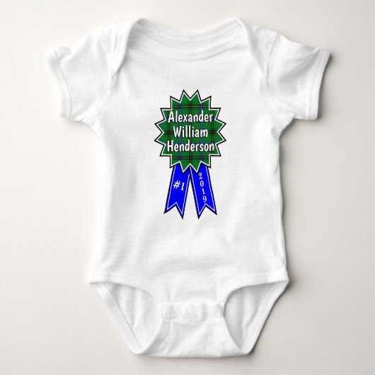 Clan Henderson #1 Uitreiking Blue Ribbon Romper (Voorkant)