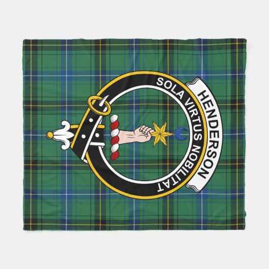 Clan Henderson Ancient Tartan Pset Fleece Deken (Voorkant (Horizontaal))
